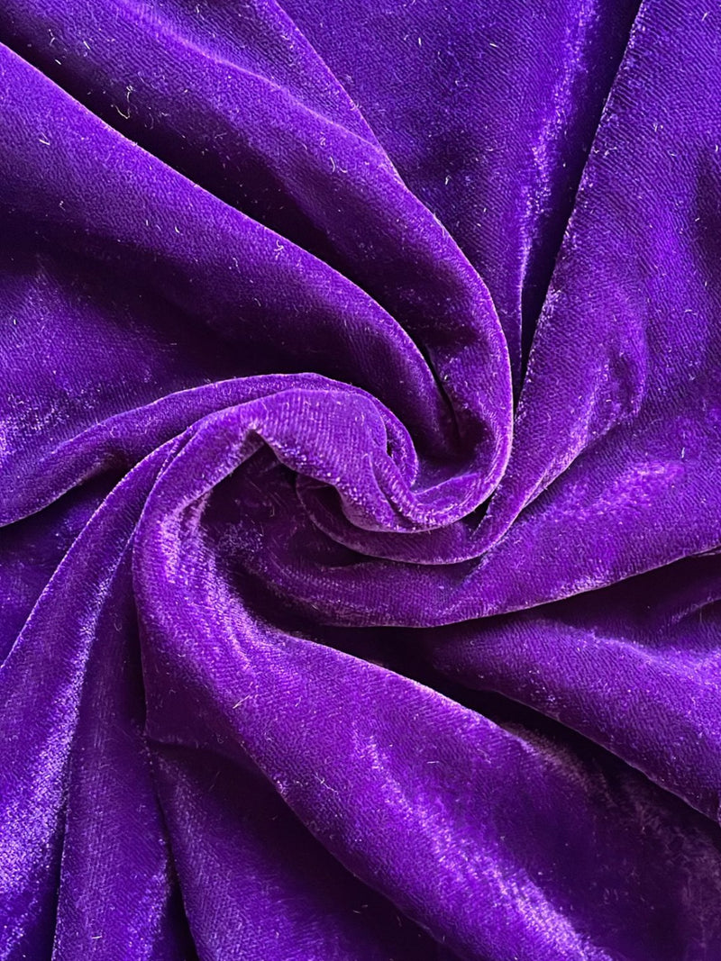 Purple velvet v neck kurta, gathered yoke, lace embellishment and matching harem pant, Set of 2