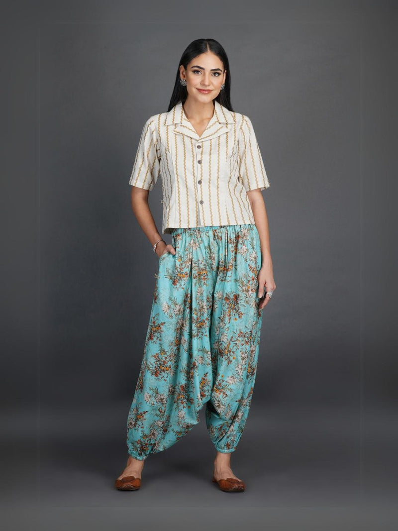 Womens digital printed harem pants ONLY