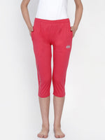 Fabnest women cotton solid pink comfortable capri pants | Rescue