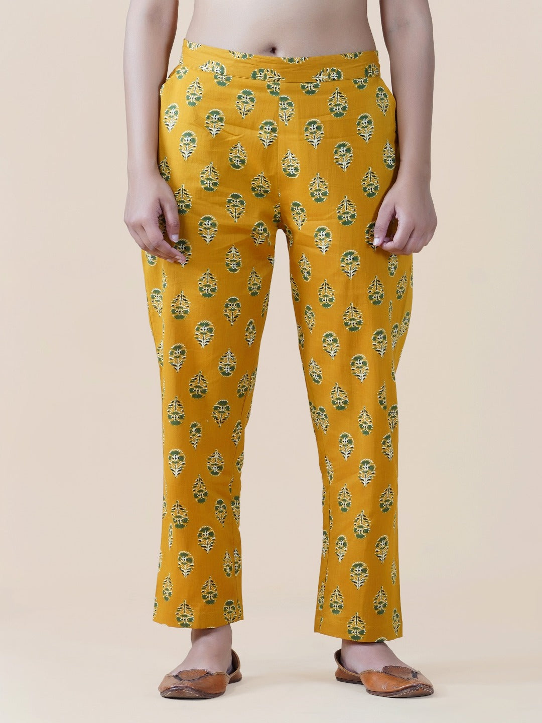 Cotton ZigZag Printed Regular Fit Casual Trouser Pants  Yash Gallery