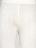 White Winter Wear Acrylic Warm Bottom Wear-Bottoms-Fabnest