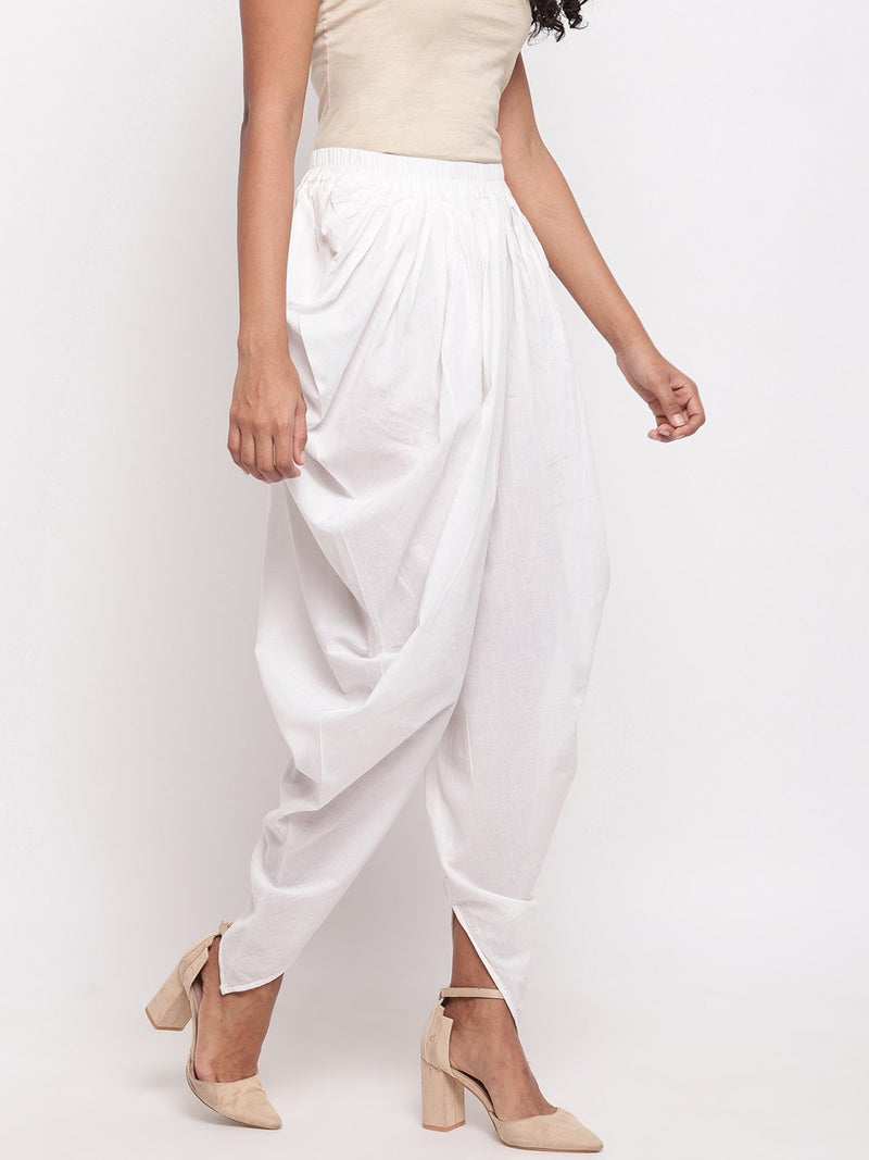 Buy VARANGA White Womens Solid Dhoti Pants  Shoppers Stop