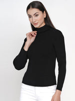 Fabnest Winter Black High Neck Sweater-Sweaters-Fabnest