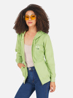 Fabnest Winter Light Green Fleece Warm Hoodie sweatshirt-Jacket-Fabnest