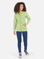 Fabnest Winter Light Green Fleece Warm Hoodie sweatshirt-Jacket-Fabnest