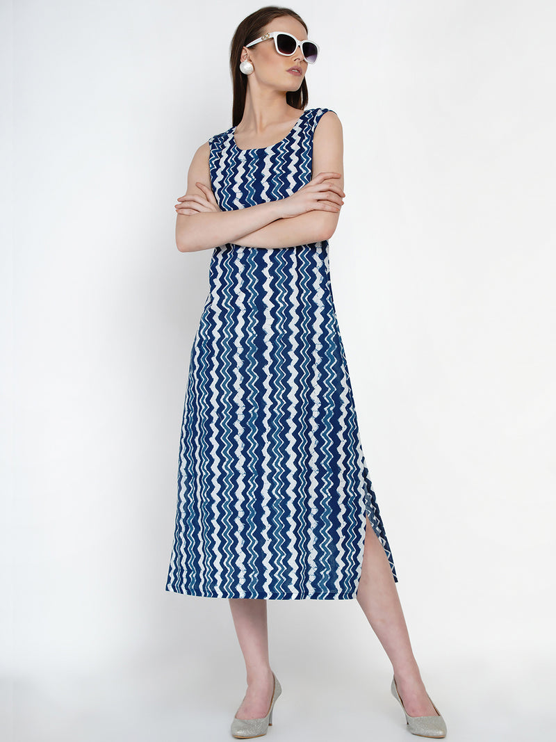 Gauze Midi Dress with Pockets - Upcycled Clothes – ocean+main