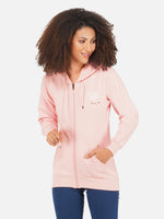Fabnest Winter Light Pink Fleece Warm Hoodie sweatshirt-Jacket-Fabnest