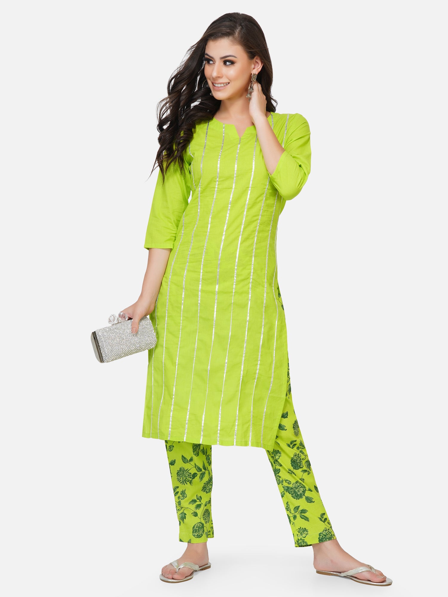 Parrot green cotton linen plain kurti - Charu Boutique - 1523436 | Kurti  designs, Kurti, Plain kurti