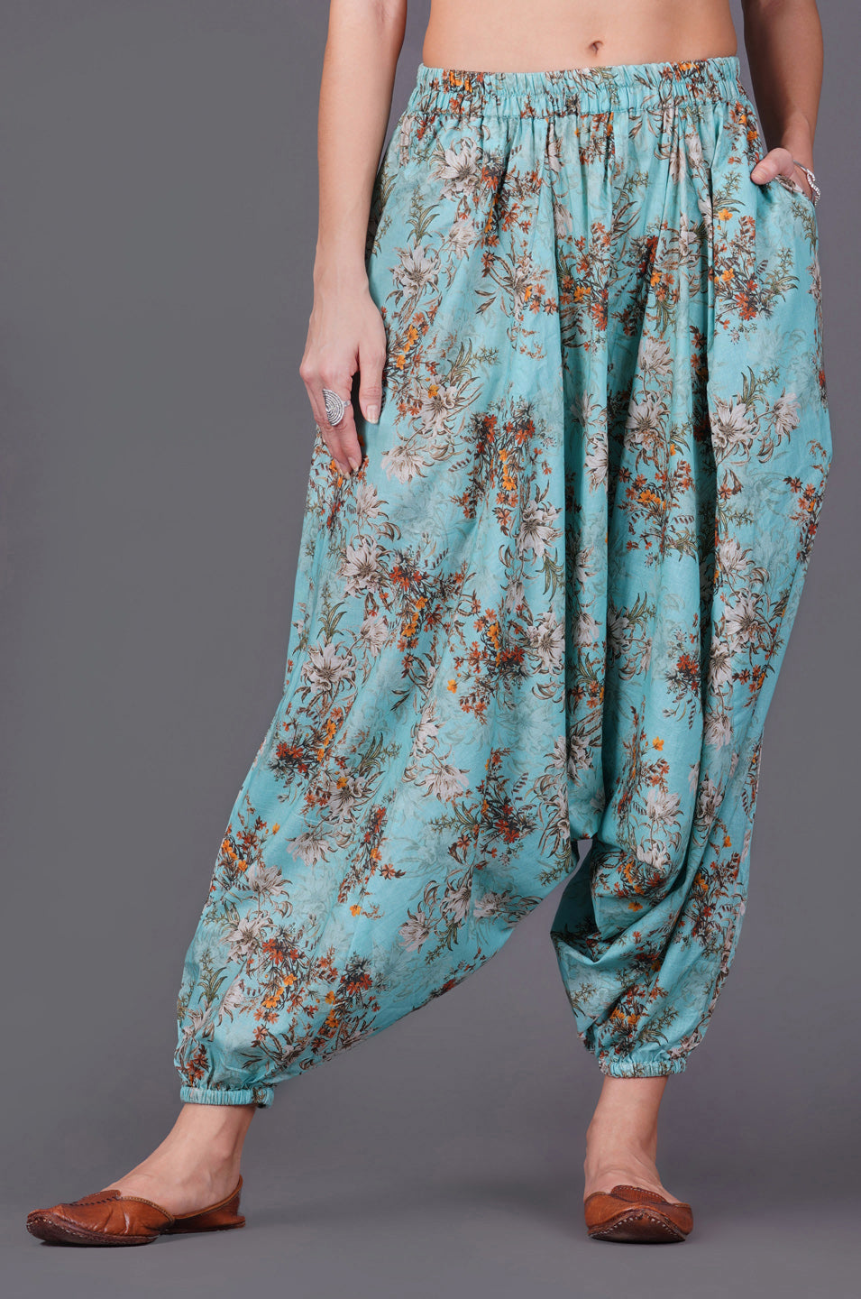 Buy FusFus™ Women's Printed Harem Pant/Afghani Pant/Palazzo/Pyjama/Jump  Suit (F0315, Pack of Two) Multicolour at Amazon.in